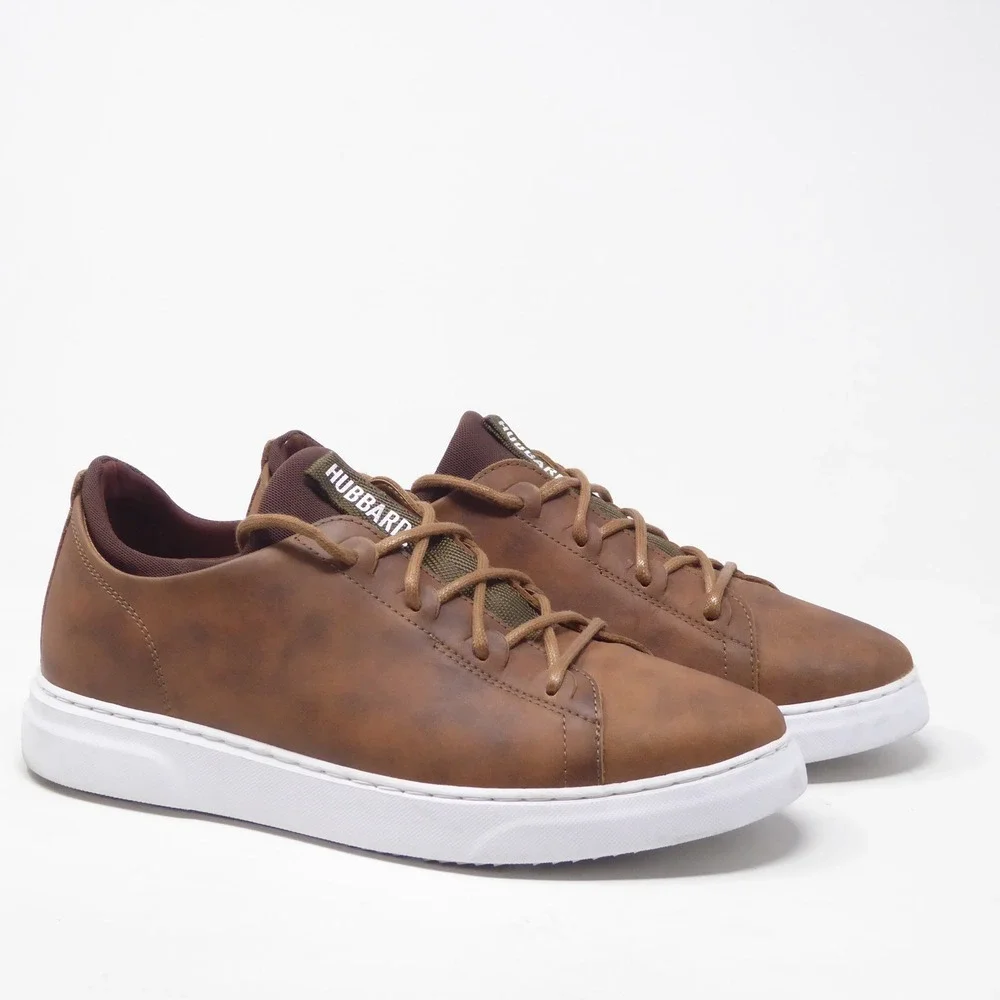 Samuel Hubbard Mens Flight Sneakers Brown Leather Lace Up Size 9 M1600-002